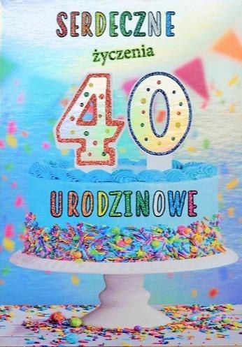 Trend Kartka okolicznościowa Urodziny 40 TS42