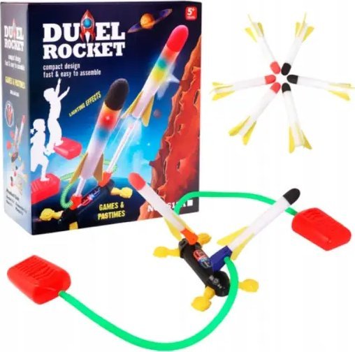 Świecąca podwójna wyrzutnia rakiet oryginalne, zaplombowane pudełko!