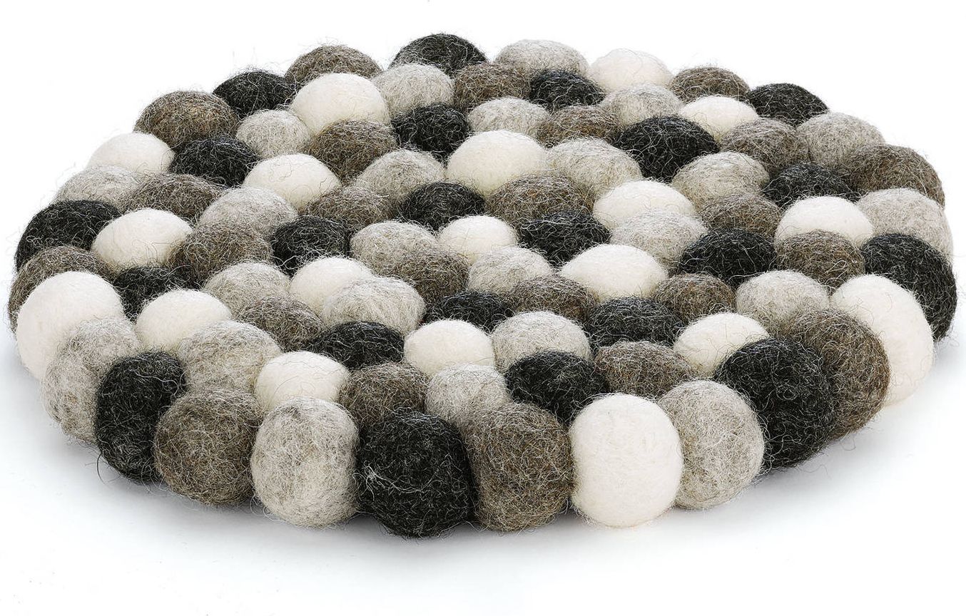 Cilio Podkładka pod gorące naczynia śred. 21 cm owcza wełna szara