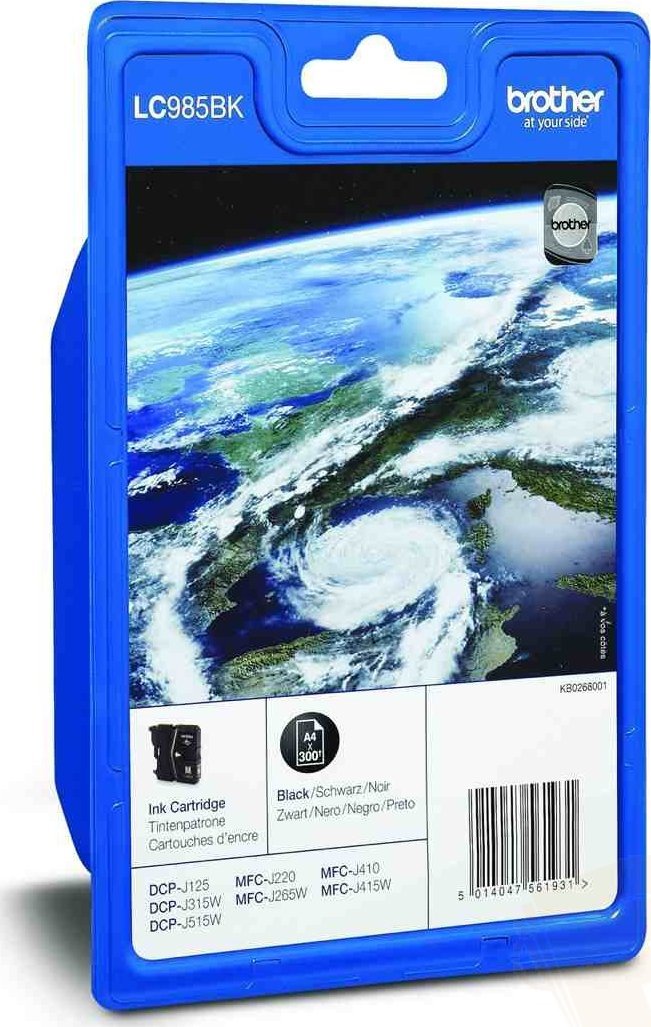 Tusz Brother Brother LC985BK - Schwarz - original - Blister mit akustischem/elektromagnetischem Alarm - Tintenpatrone - fur Brother DCP-J125, DCP-J140