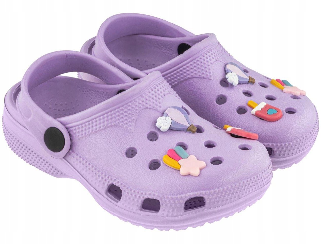 Clogi dziecięce liliowe rozm. 24