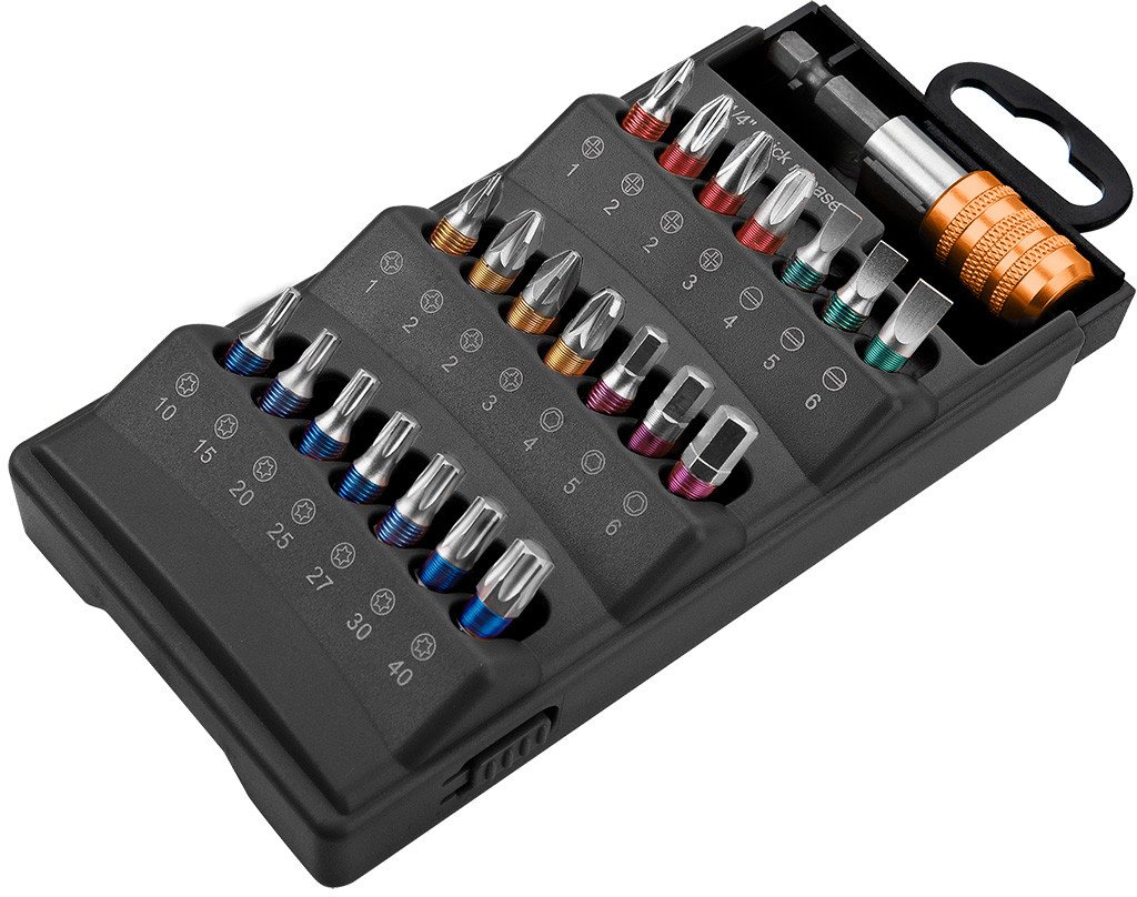 Końcówki wkrętakowe, zestaw 22 szt.