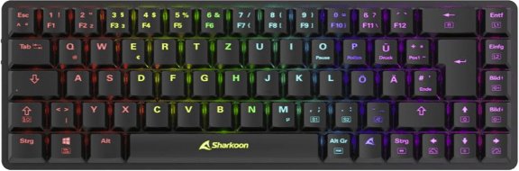 Sharkoon Gaming Tastatur PureWriter W65 schwarz-rot DE