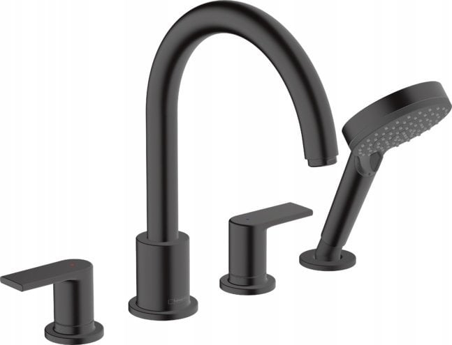 Hansgrohe Bateria Vernis Shape nawannowa 4-otworowa czarny mat