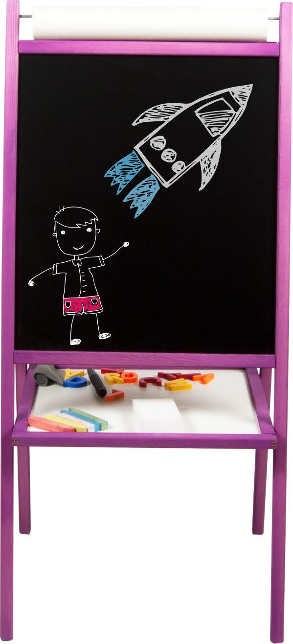 3toysm Dvipusė magnetinė piešimo lenta su popieriaus ritiniu 3toysm, MPF dėž.