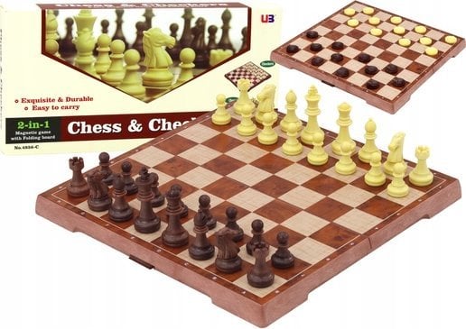 LeanToys Gra Strategiczna Szachy Warcaby 2w1 Plansza