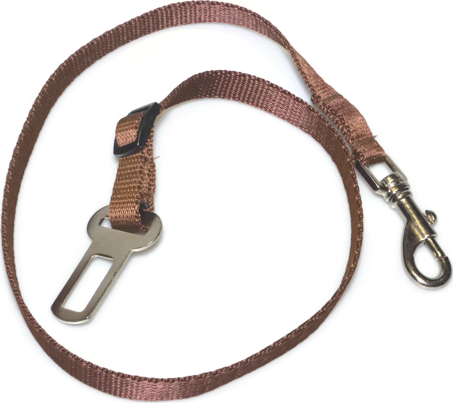 Alizoo Zapięcie samochodowe dla psa 16mm brązowe