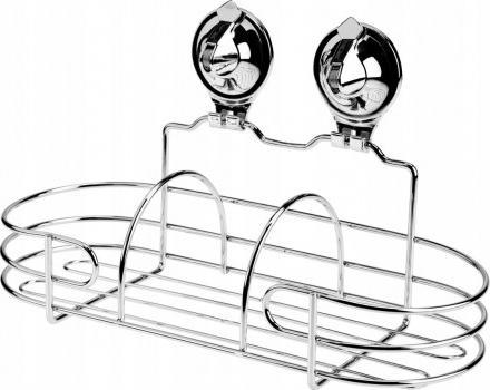 Koszyk prysznicowy Galicja Półka łazienkowa na przyssawki Forte 32x18cm chrom