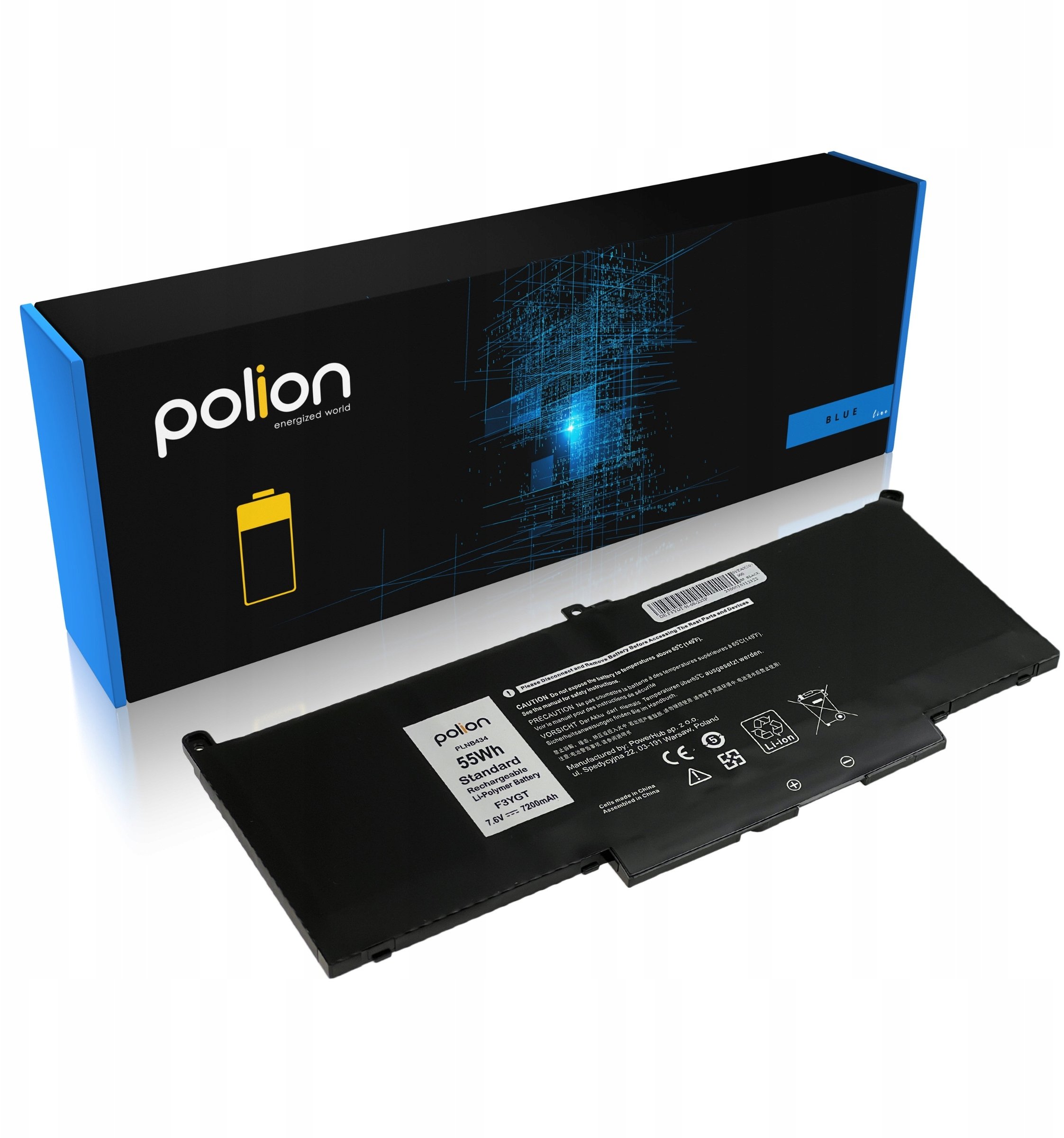 Bateria do lapotpa DELL F3YGT Latitude 7280 7290 7380 7390 7480 7490 7200mAh