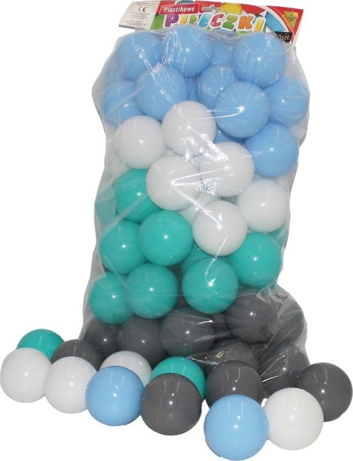 Piłeczki basenowe odcienie pastel. turkus 70mm 80s
