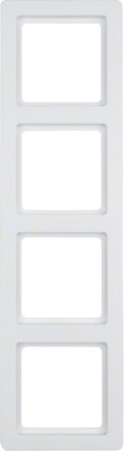 Berker Ramka poczwórna Q1 pozioma/pionowa śnieżnobiała (10146089)