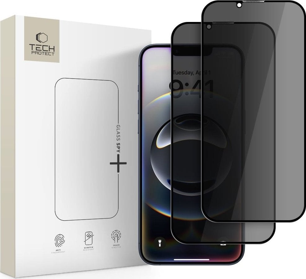 SZKŁO PRYWATYZUJĄCE TECH-PROTECT GLASS SPY+ 2-PACK IPHONE 16E PRIVACY