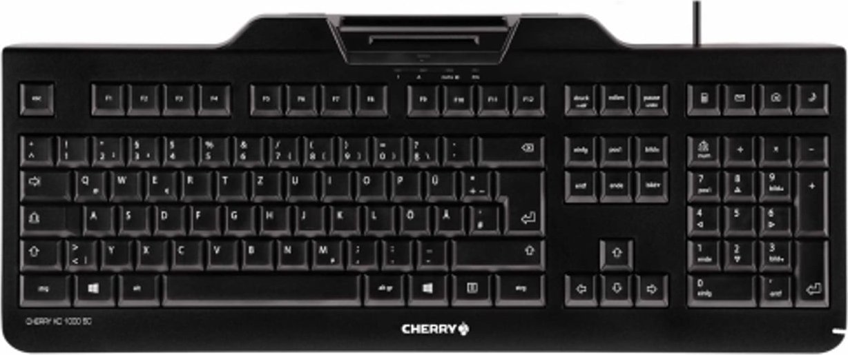 Klawiatura Cherry CHERRY KC 1000 SC klawiatura USB AZERTY Belgijski Czarny
