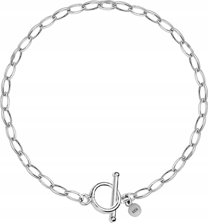 Radziszewska Jewellery Bransoletka Srebrna Rolo TOGGLE Łańcuszek 925 PREZENT Grawer Życzenia