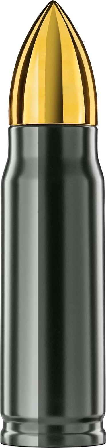 Termos w kształcie Pocisku - Army Green, Idealny na Wyprawy, 500 ml