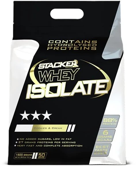 Stacker2 Europe - Izolat Białka, Cookies & Cream, Proszek, 1500g