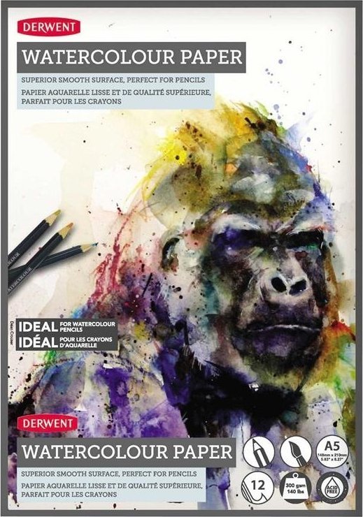 Blok do akwareli Derwent Watercolor Pad A5 300 g 12 ark.