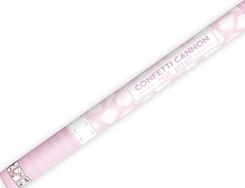 Party Deco Tuba strzelająca konfetti, płatki róż, białe, 60 cm uniwersalny