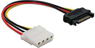 Delock Molex - SATA, 0.15m, Wielokolorowy (60115)