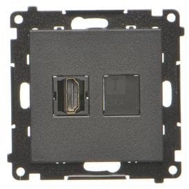 Kontakt-Simon TGHDMI.01/149 Gniazdo HDMI (moduł) matowy czarny