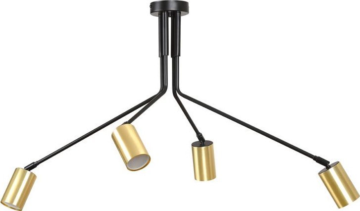 Lampa sufitowa Lumes Czarna nowoczesna lampa sufitowa- D060-Rafio