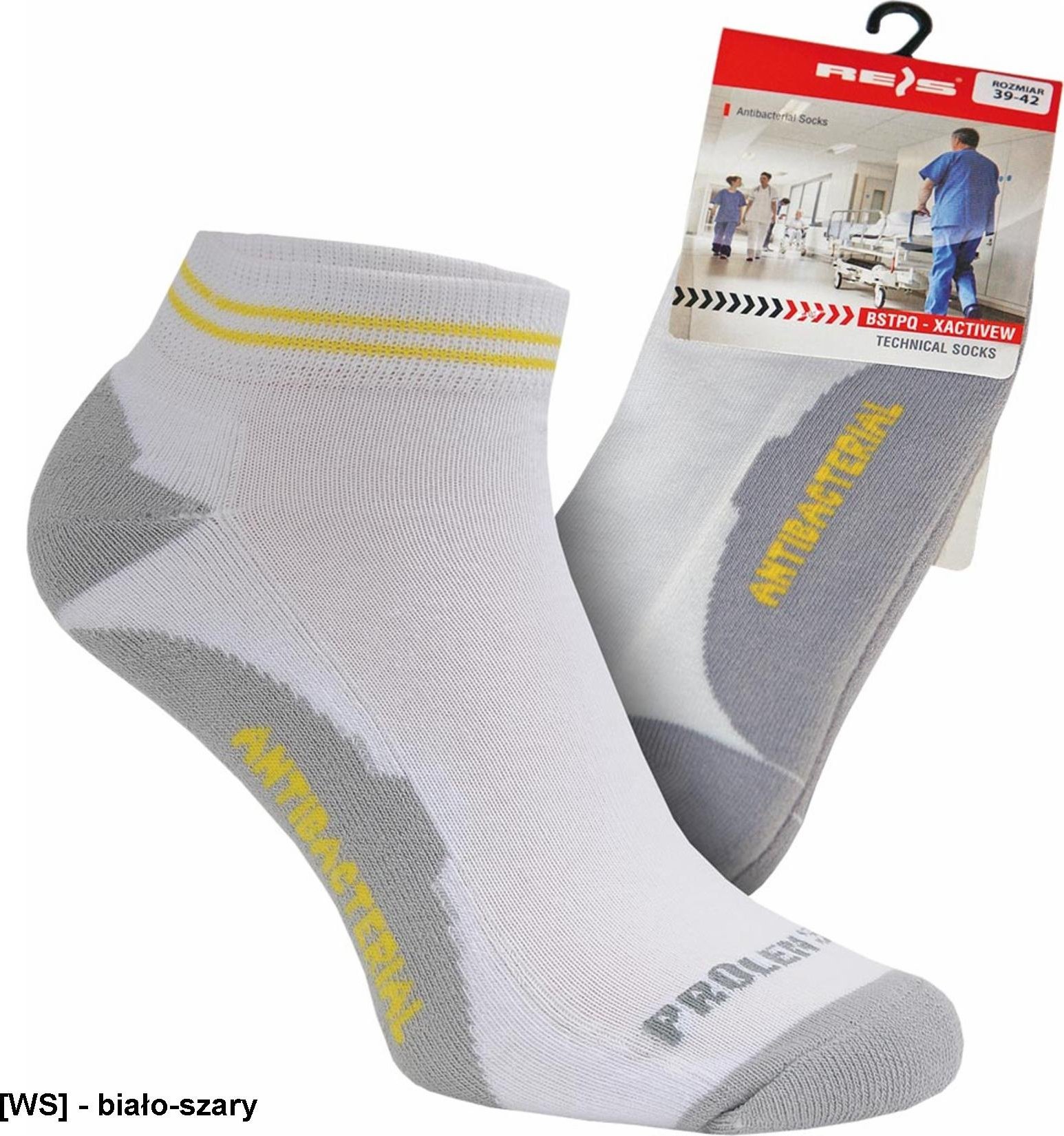 R.E.I.S. BSTPQ-XACTIVEW - Skarpety sportowe damskie o podwyższonej wytrzymałości L (39-42)