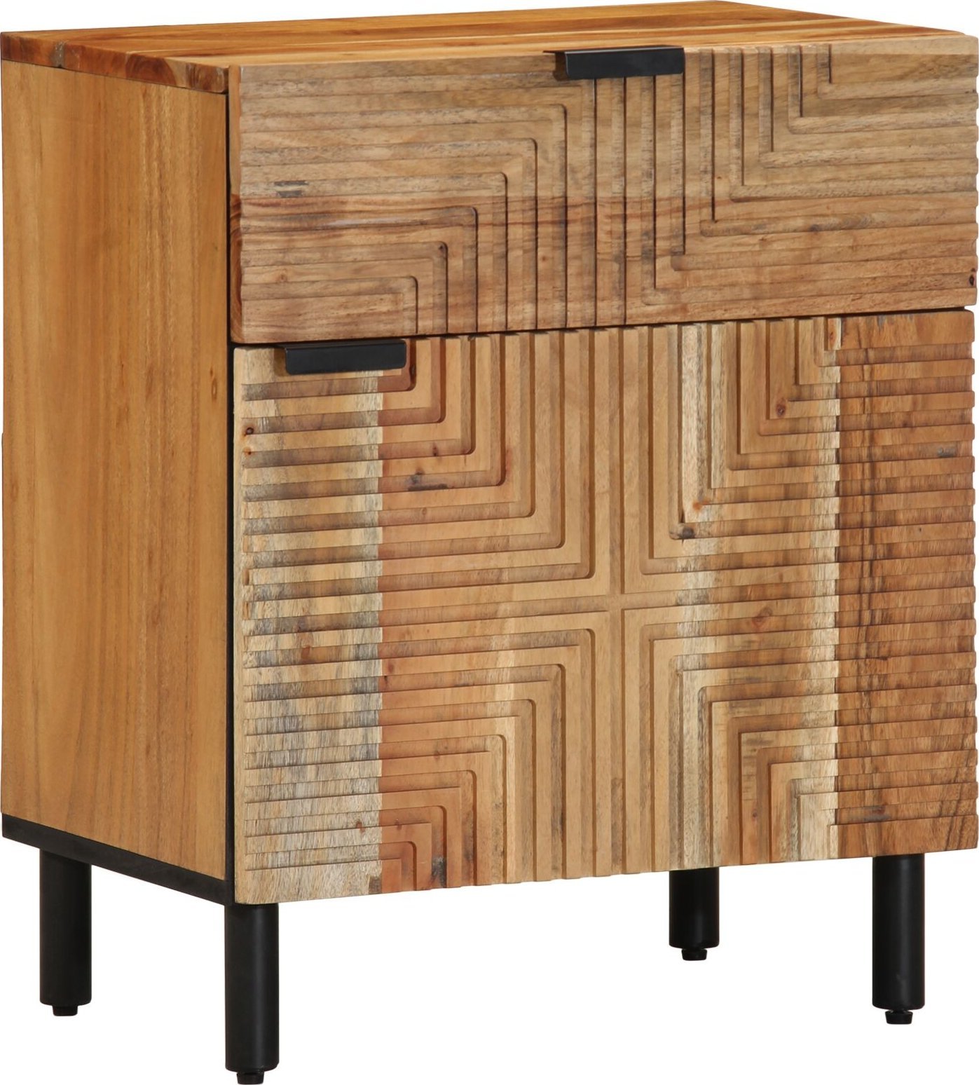 vidaXL Szafka nocna Brązowy, Czarny