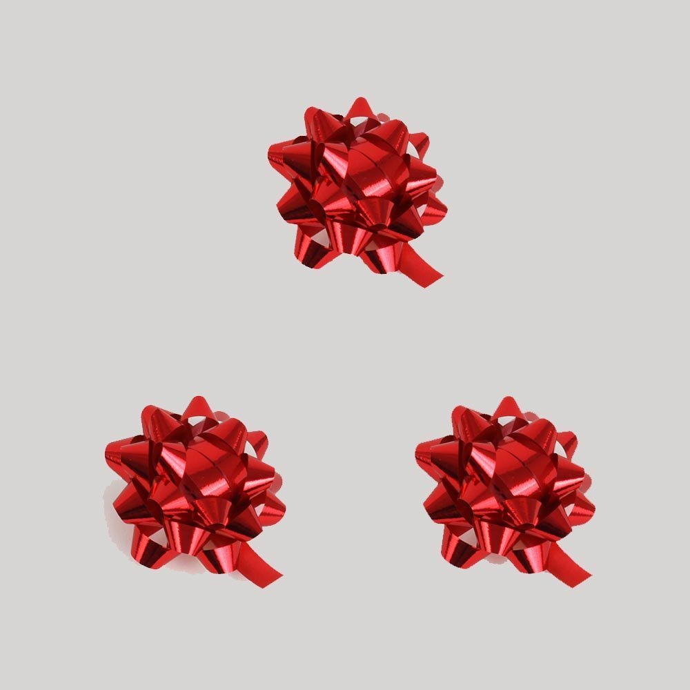 Fastima Rozetka KOKARDA do prezentów 3szt. 6,5cm Czerwona 2 K13