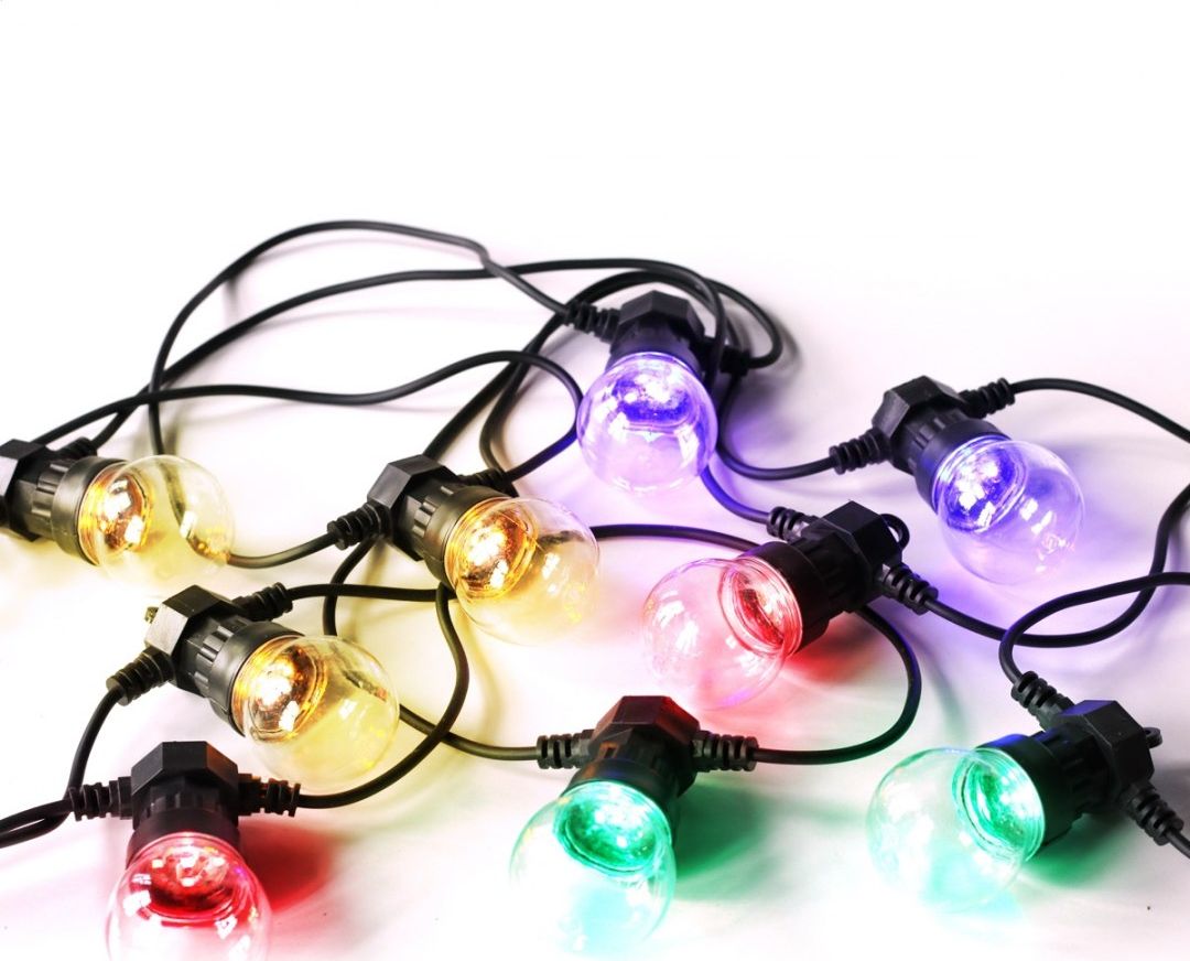 Platinet PLATINET OUTDOOR LED TRANSPARENT MULTICOLOR LIGHT 10 BULBS IP44 POWER SUPPLY [44772]