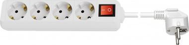 Listwa zasilająca Goobay 4 gniazda 1.5 m biała (RB39037)