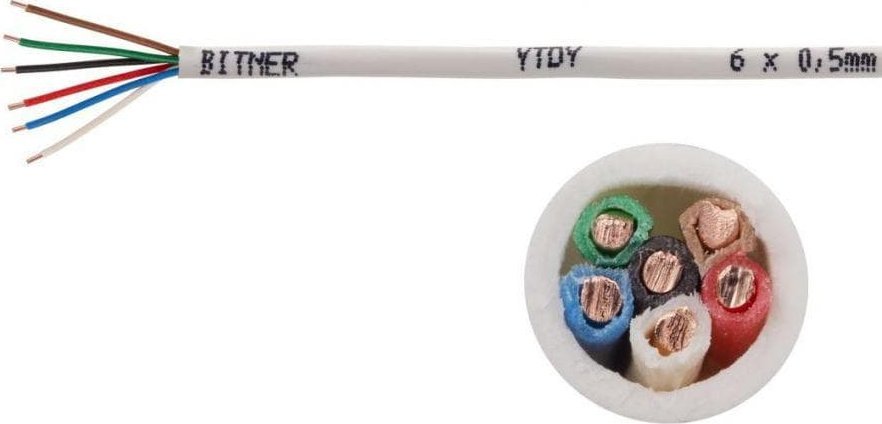 BITNER PRZEWÓD ALARMOWY DOMOFONOWY YTDY 6X0,5 - 100M