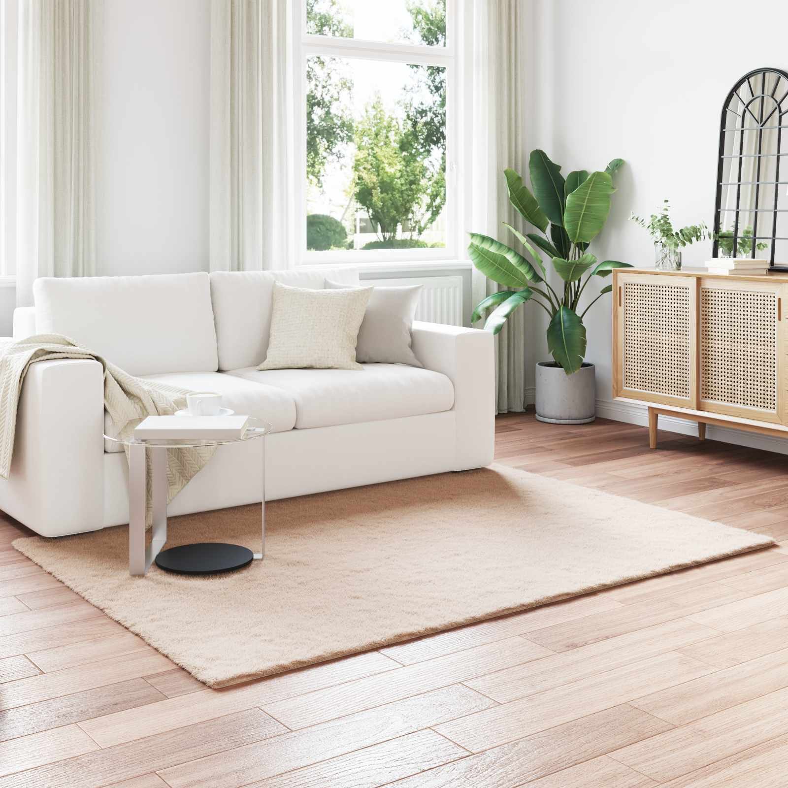 vidaXL Dywan z sztucznego futra królika Olite ciemnoszary 160 x 230 cm