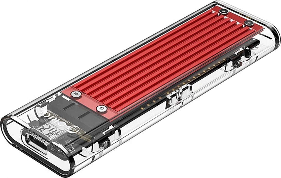 Kieszeń dyskowa M.2 NVME na USB-C 10Gbps - czerwona