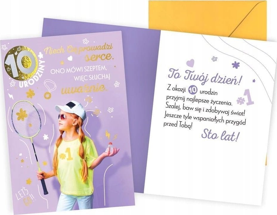 KUKARTKA KARNET V 10 URODZINY DZIEWCZYNA