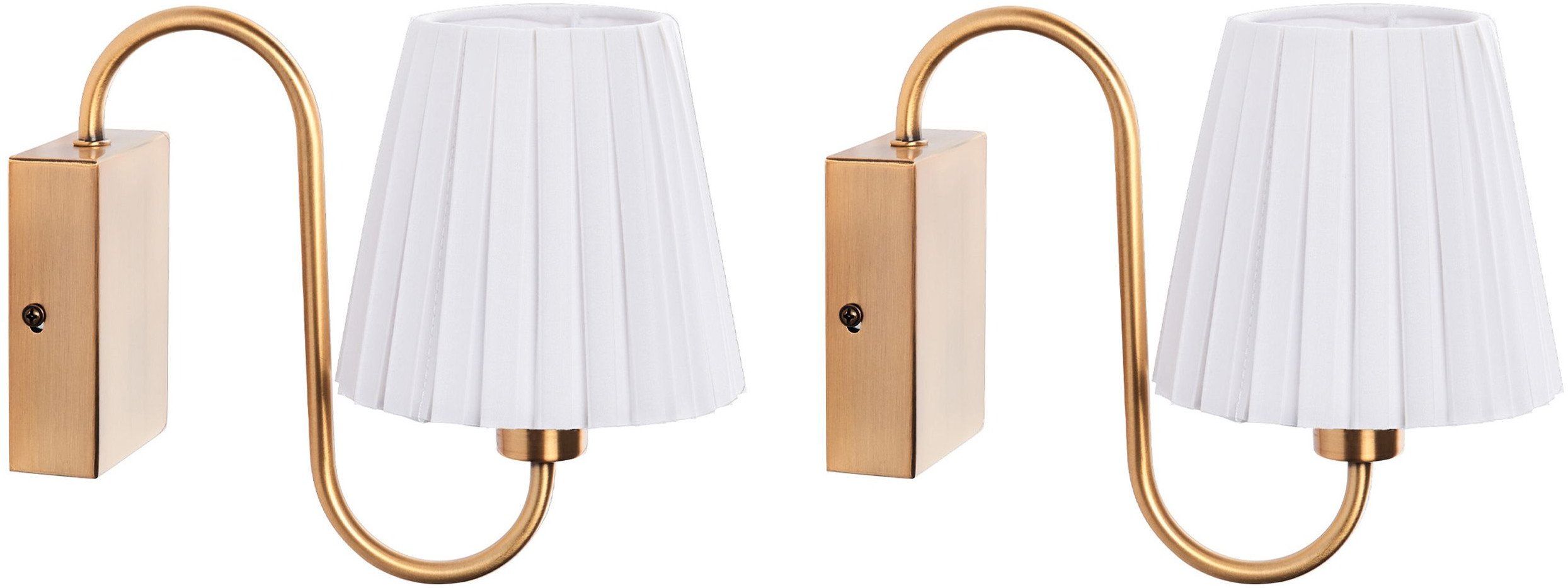 Kinkiet Beliani Zestaw 2 lamp ściennych TOLKA Metal Biały