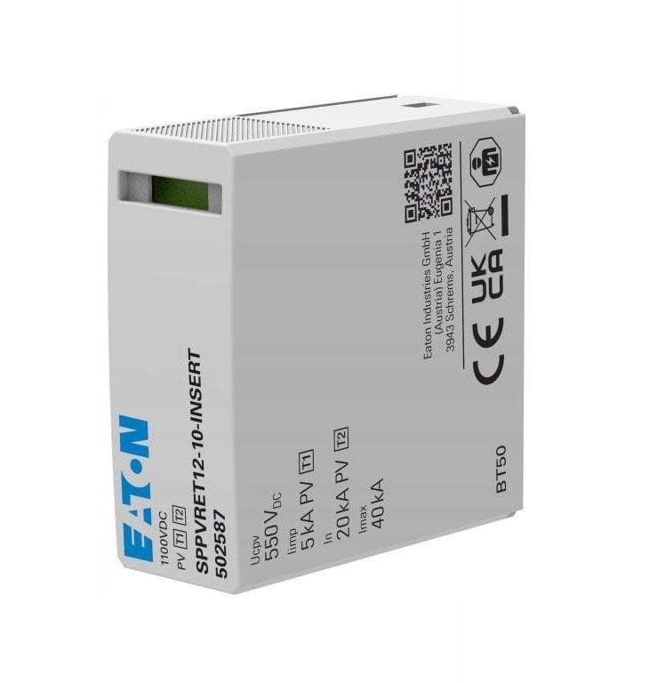 Wkład do ograniczników SPPVRET12 Typ T1+T2 1000VDC, SPPVRET12-10-INSERT, EP-502587