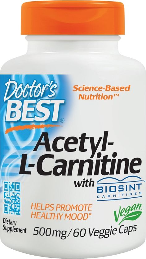 DOCTORS BEST Doctor's Best - Acetyl L-Karnityna, HCL, 500mg, 60 vkaps
