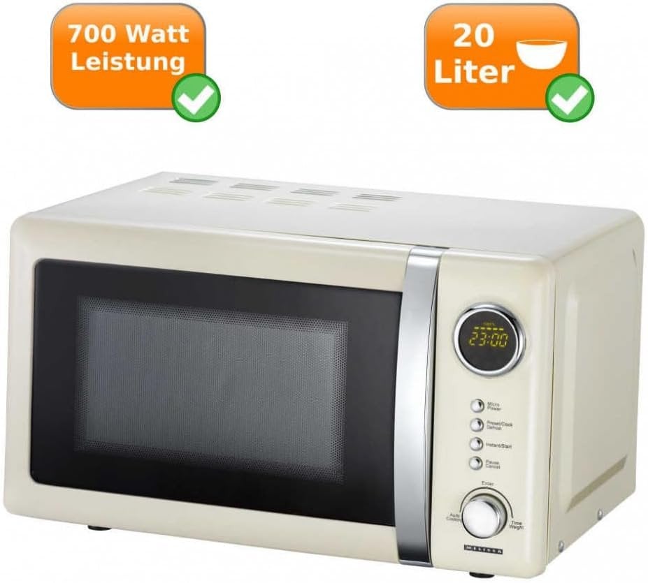 Melissa mikroviļņu krāsns 700W 20L krēmkrāsa 16330108 16330108 (5707160009540)
