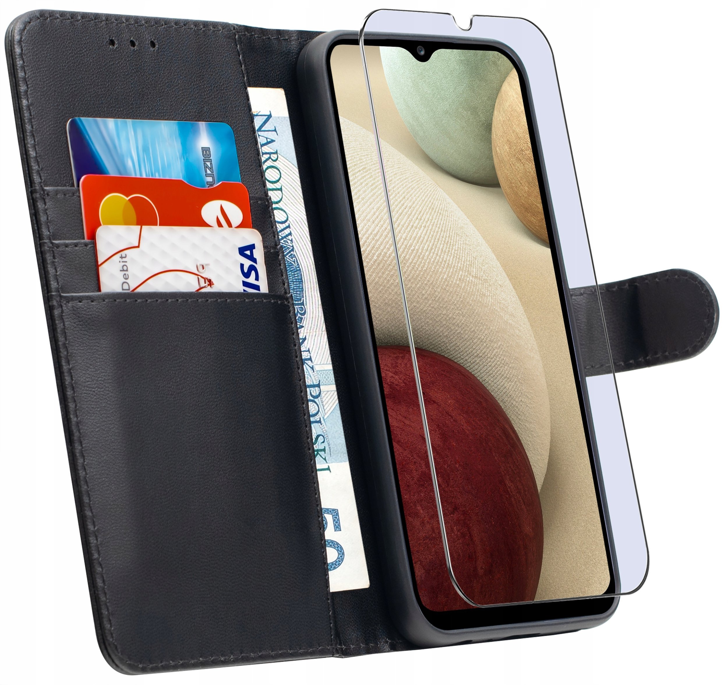 ETUI do Samsung A12|M12 | SKÓRZANE PORTFEL BOOK TOKRA CASE CLASSIC +SZKŁO
