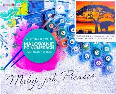 Malowanie po numerach Zachód słońca 40 x 50 5623