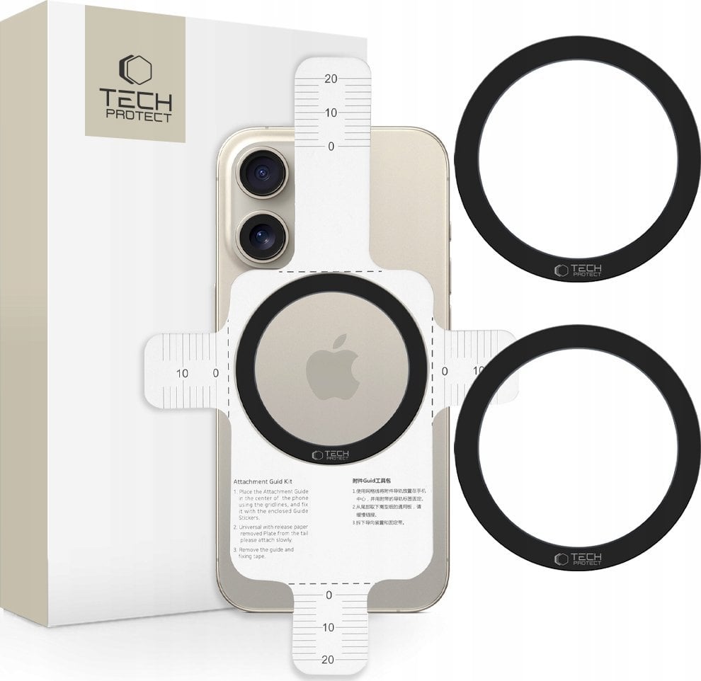 TECH-PROTECT MMP-110 2IN1 MAGNETIC MAGSAFE RING BLACK & BLACK