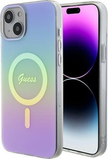 Guess Guess GUHMP15MHITSU iPhone 15 Plus / 14 Plus 6.7" fioletowy/purple hardcase IML Iridescent MagSafe