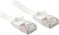 Lindy Patchcord Cat.6A, U/FTP, płaski, 10m, biały (47454)