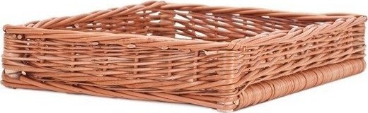 WickerPL Kosz regałowy Skrzynka wiklinowa 40x30 H12 cm