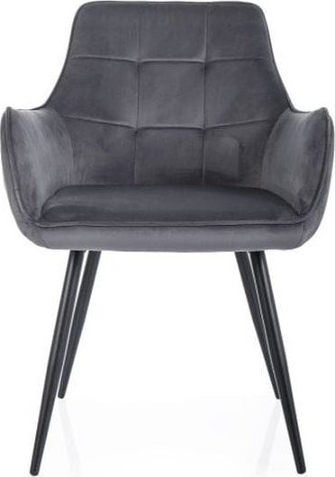 Signal Krzesło do salonu LEMON VELVET szare