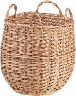 WickerPL Pojemnik wiklinowy okrągły kosz na drobiazgi kosz na kwiaty 28 H31/37 cm