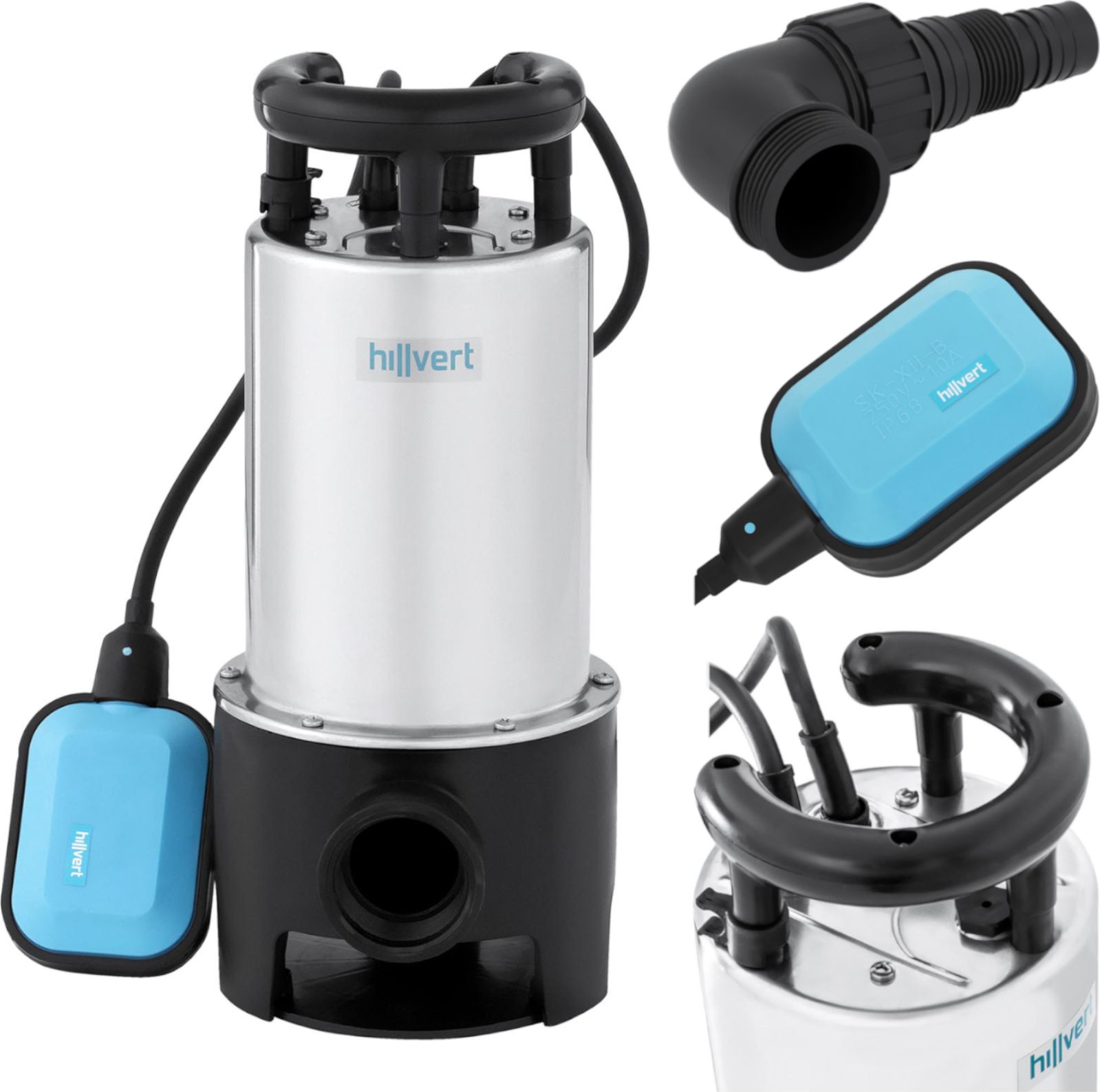 Hillvert Pompa zanurzeniowa zatapialna 1100W 16000l/h do 9.5m (385730)