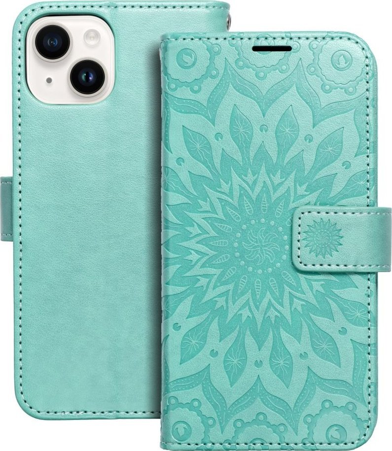 OEM Kabura MEZZO Book do IPHONE 14 mandala zielony