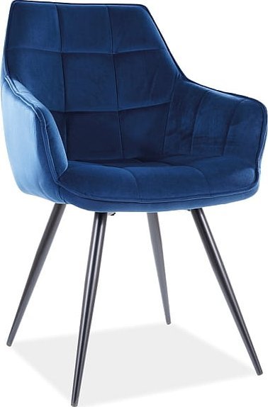 SIGNAL MEBLE Krzesło LILIA VELVET granatowe SIGNAL