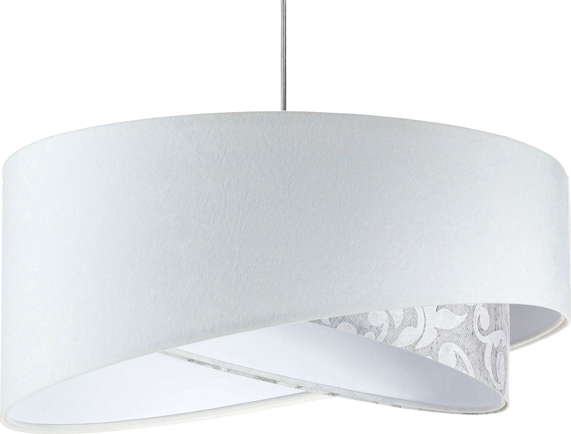 Lampa wisząca Lumes Biała welurowa lampa wisząca nad stół - EXX14-Felina